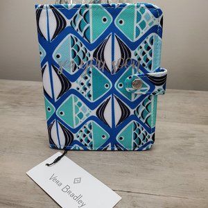 Vera Bradley RFID Lighten Up Passport Cover-Go Fish Blue